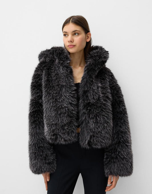 Fur Hoodie Jacket